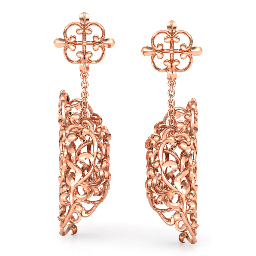 Cylindrical Filigree Jhumkas