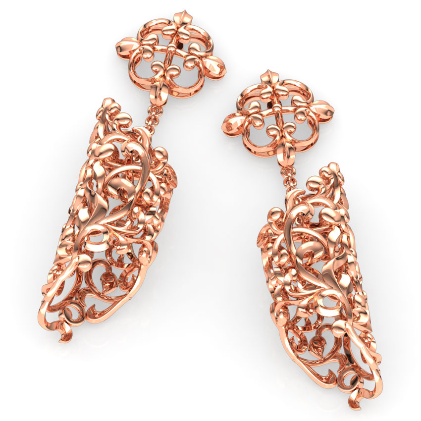 Cylindrical Filigree Jhumkas