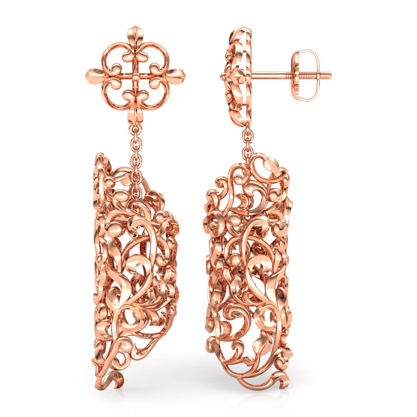 Cylindrical Filigree Jhumkas