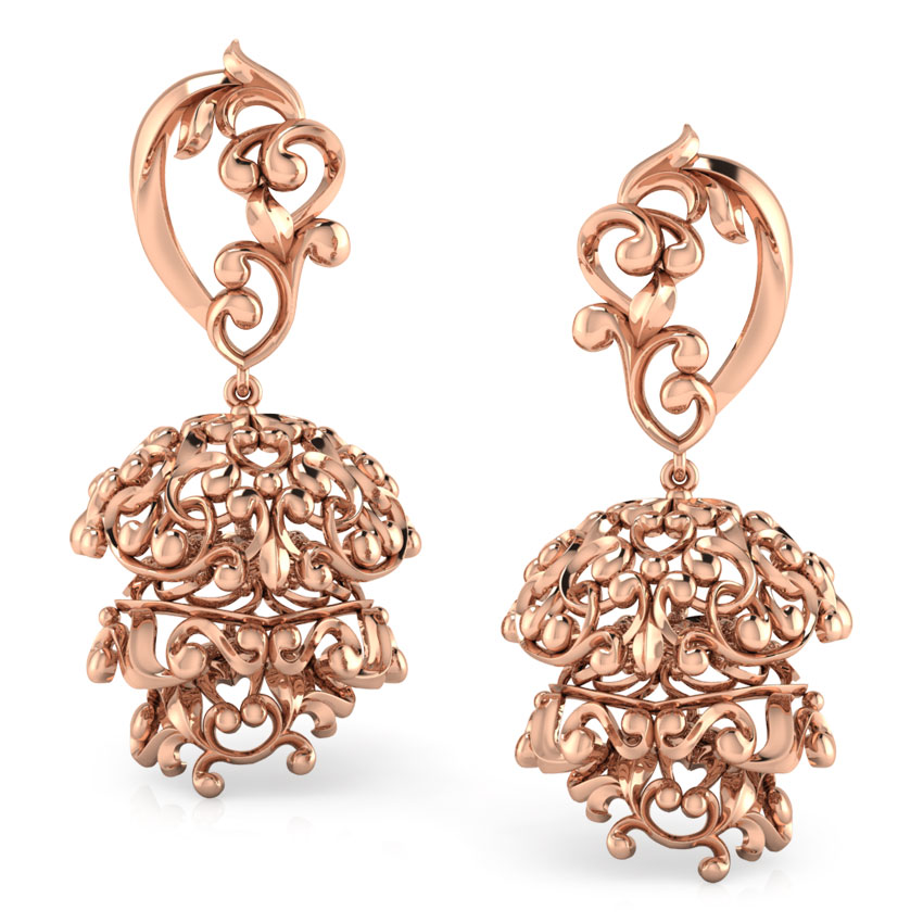 Three Tier Filigree Jhumkas