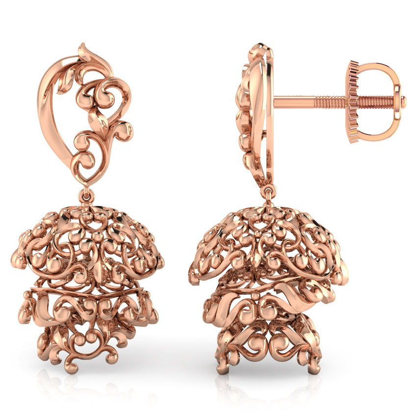 Three Tier Filigree Jhumkas