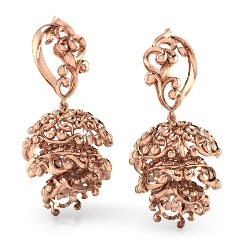 Three Tier Filigree Jhumkas