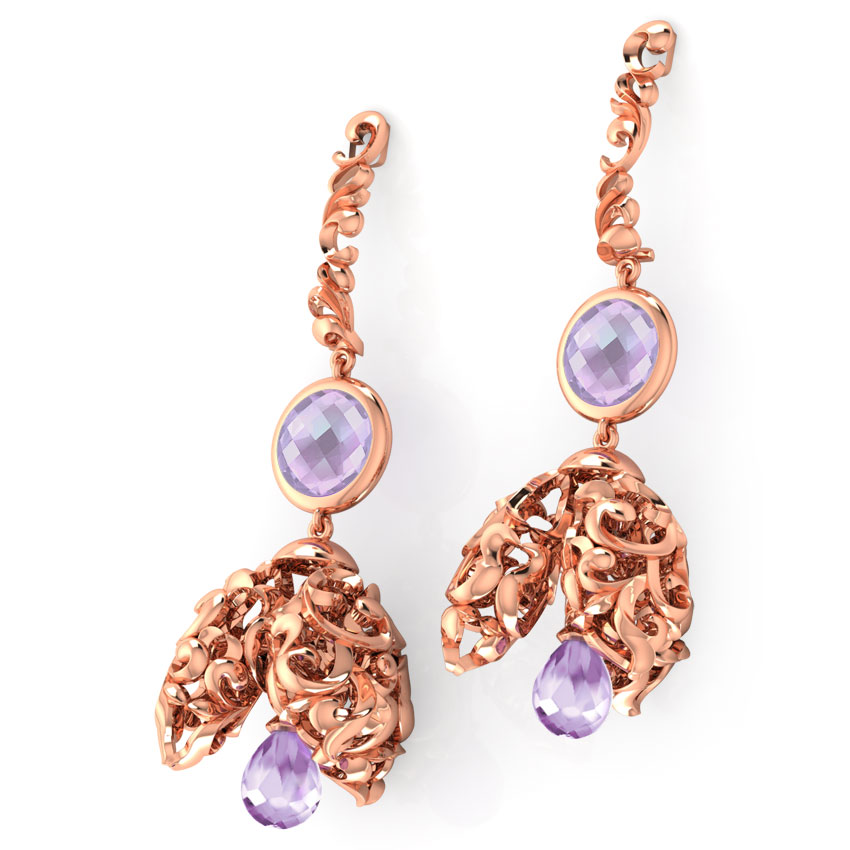 Amethyst Filigree Jhumkas