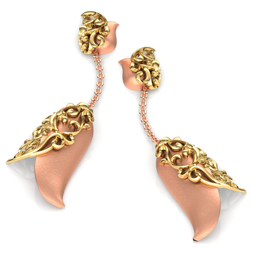 Floral Filigree Jhumkas
