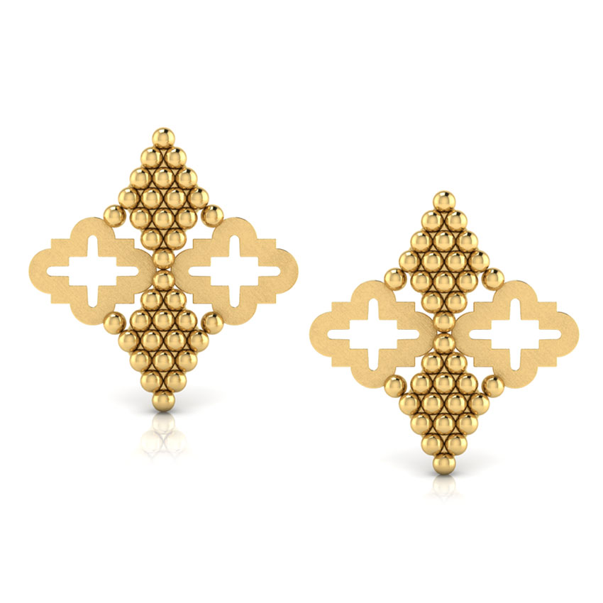 Mirrored Jharokha Stud Earrings