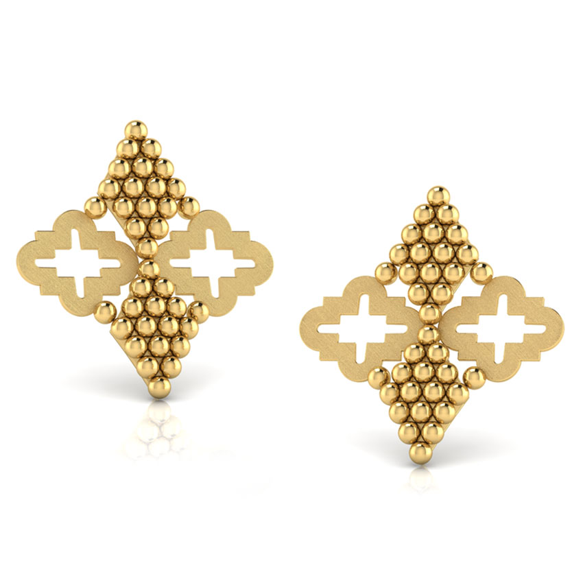 Mirrored Jharokha Stud Earrings