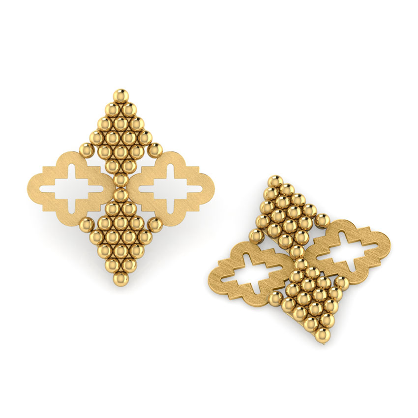 Mirrored Jharokha Stud Earrings
