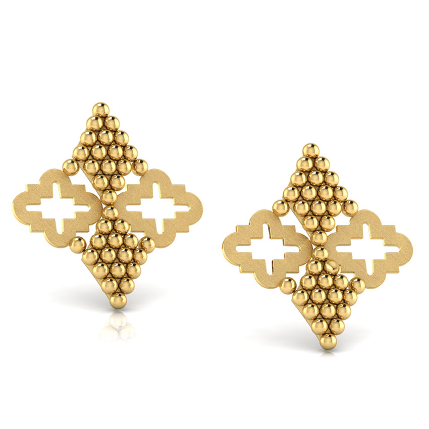 Mirrored Jharokha Stud Earrings
