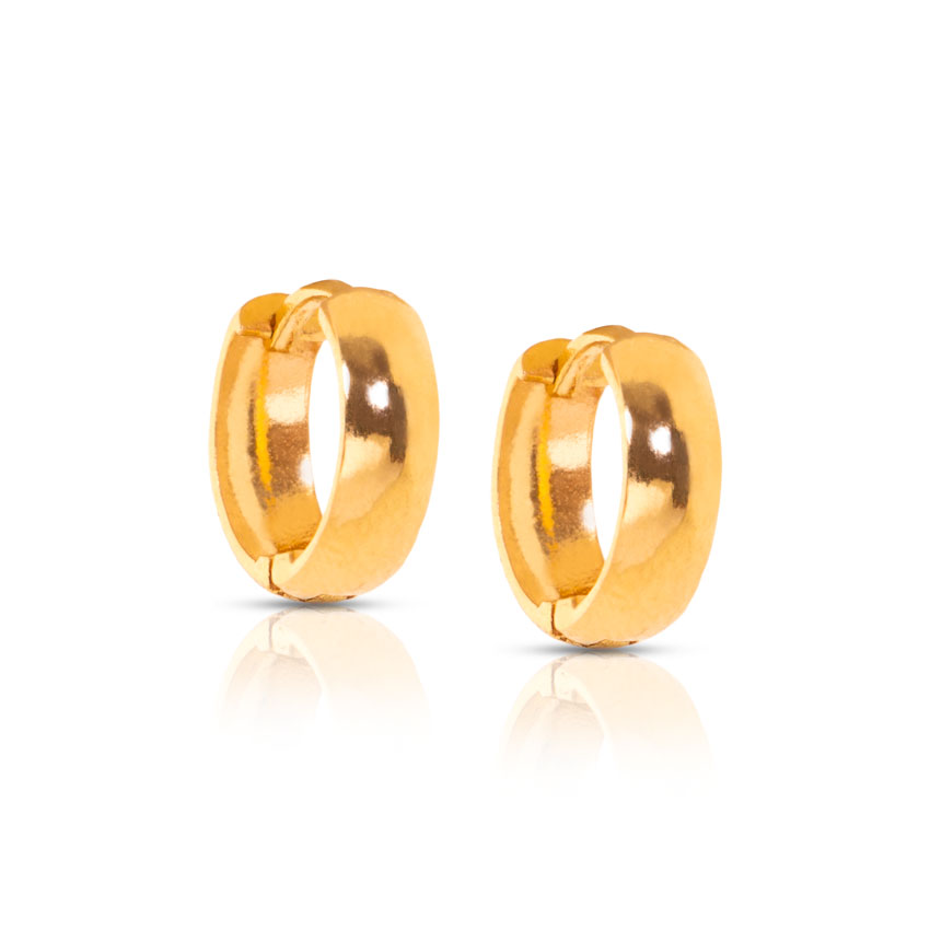 Gold Earrings 22 Karat Yellow Gold Kim Classic Earrings
