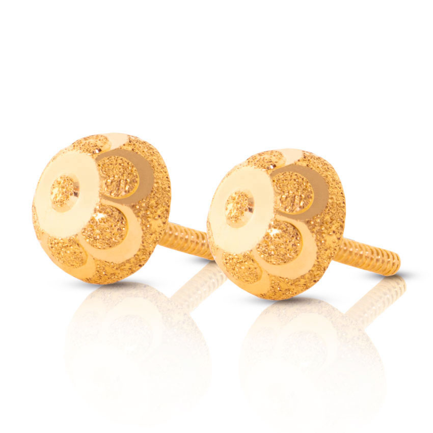 Golden Beads Stud Earrings