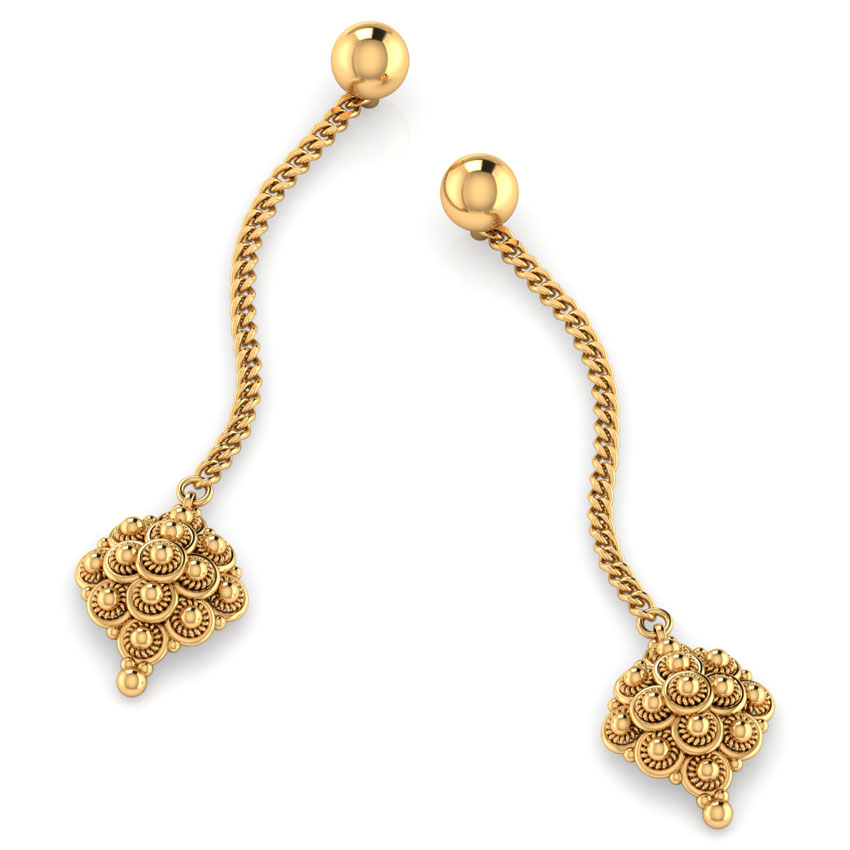 Swirls Gold Drop Earrings Swirls Gold Drop Earrings