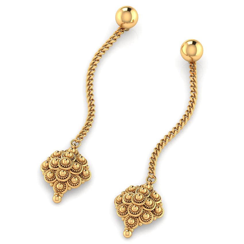 Swirls Gold Drop Earrings Swirls Gold Drop Earrings