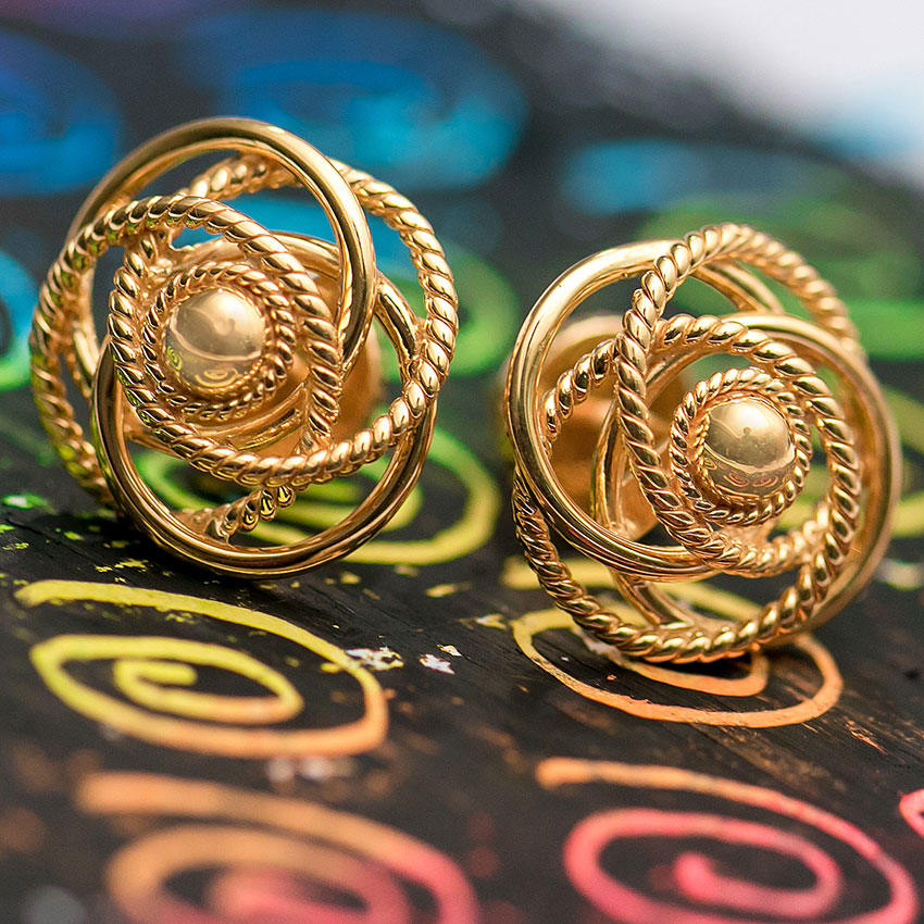 Cosmic Gold Stud Earrings Cosmic Gold Stud Earrings