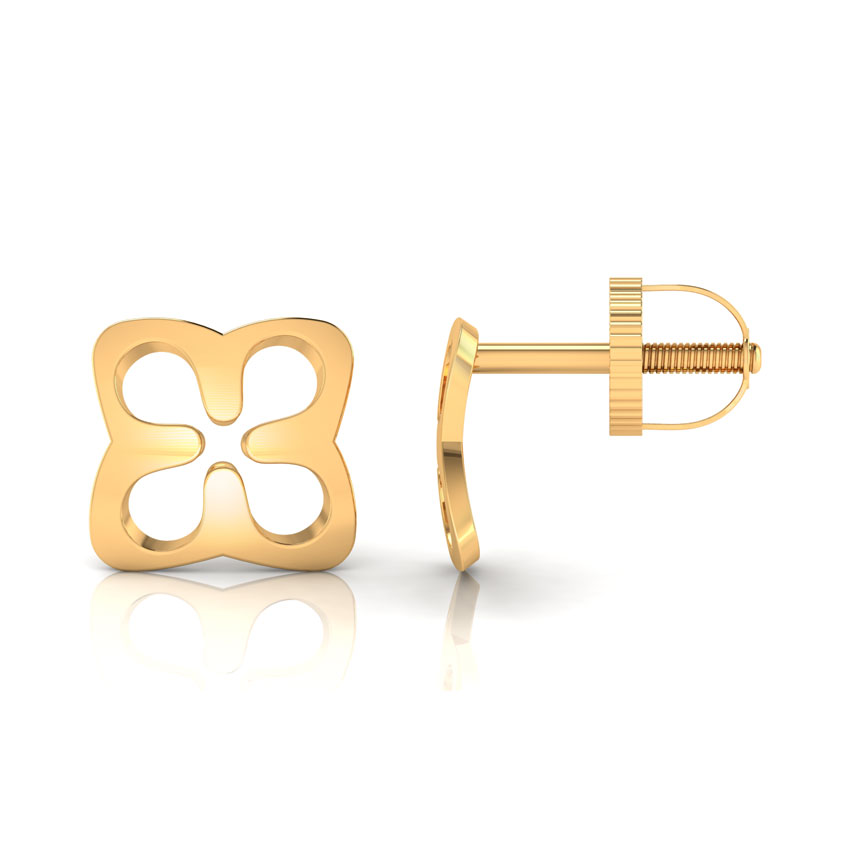 Gold Earrings 22 Karat Yellow Gold Baby Blooms Stud Earrings