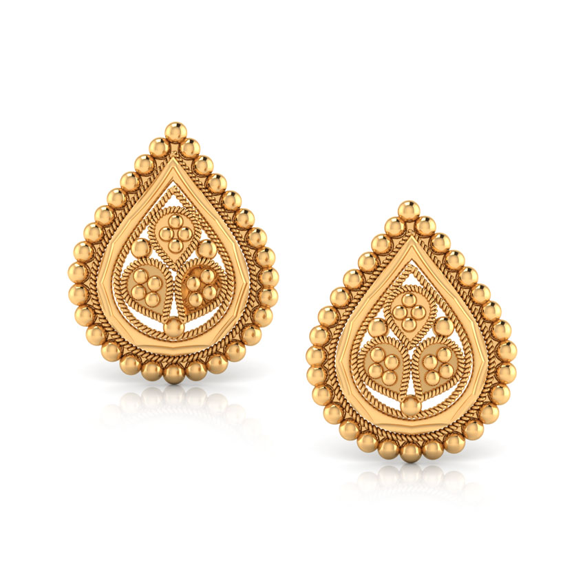 Dewdrop Gold Stud Earrings Dewdrop Gold Stud Earrings