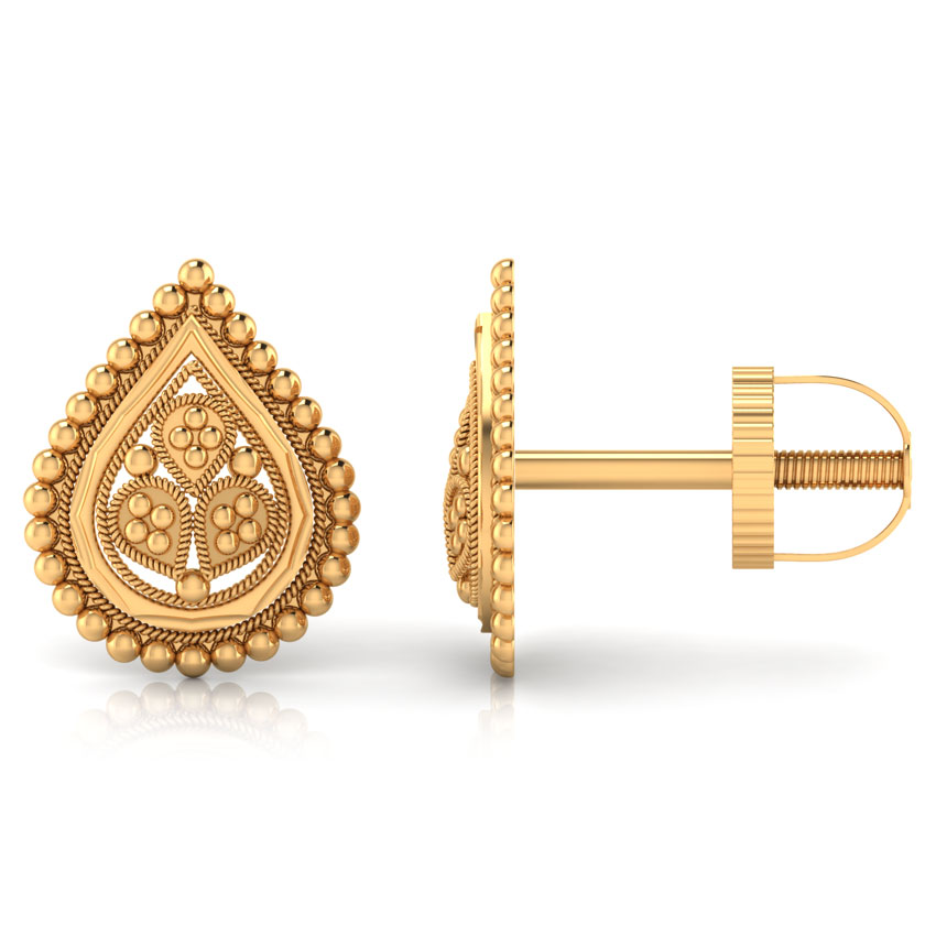Dewdrop Gold Stud Earrings Dewdrop Gold Stud Earrings
