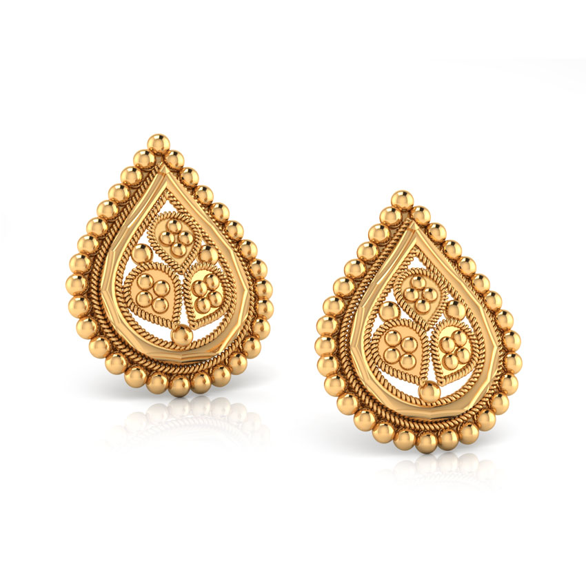 Dewdrop Gold Stud Earrings Dewdrop Gold Stud Earrings