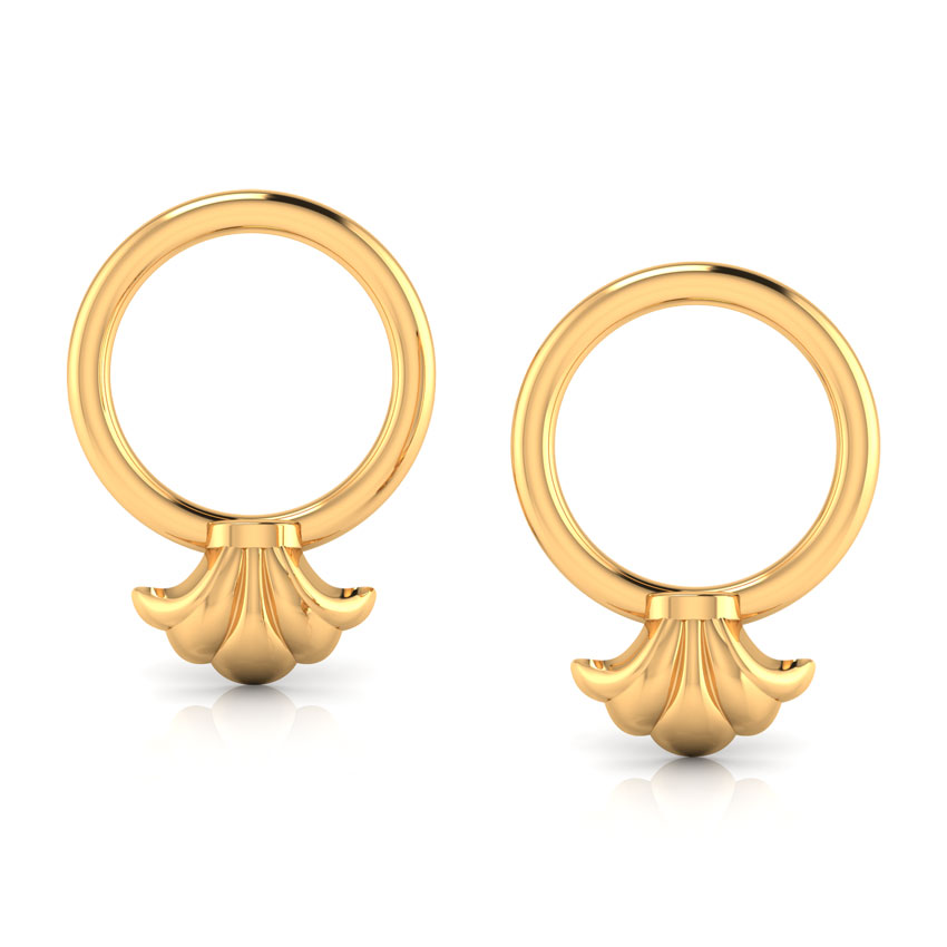 Husk Gold Stud Earrings