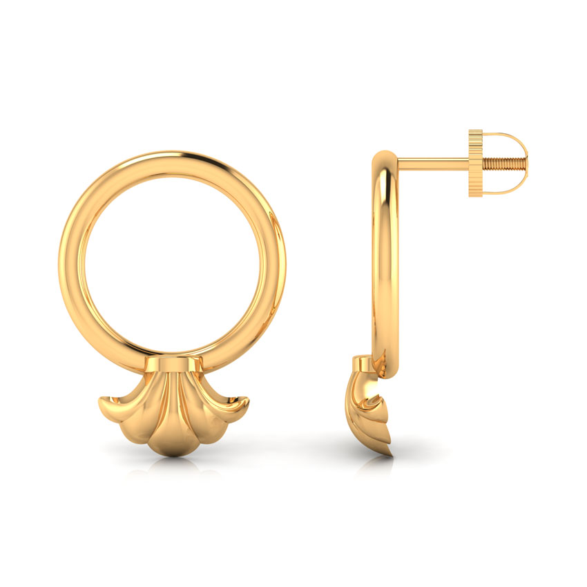 Husk Gold Stud Earrings