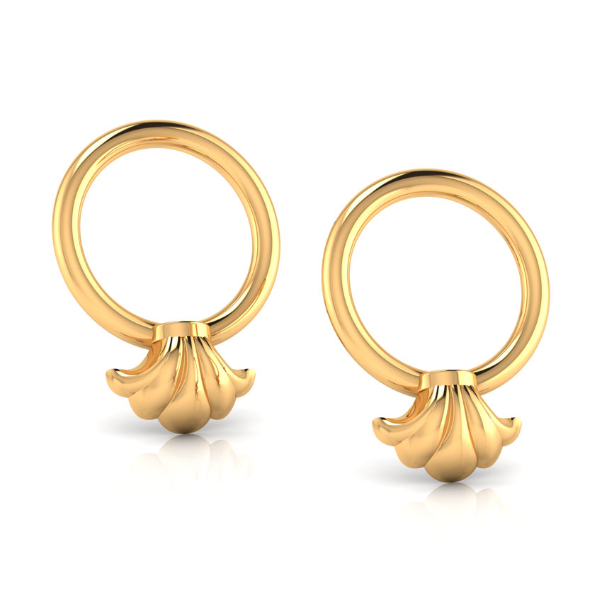 Husk Gold Stud Earrings
