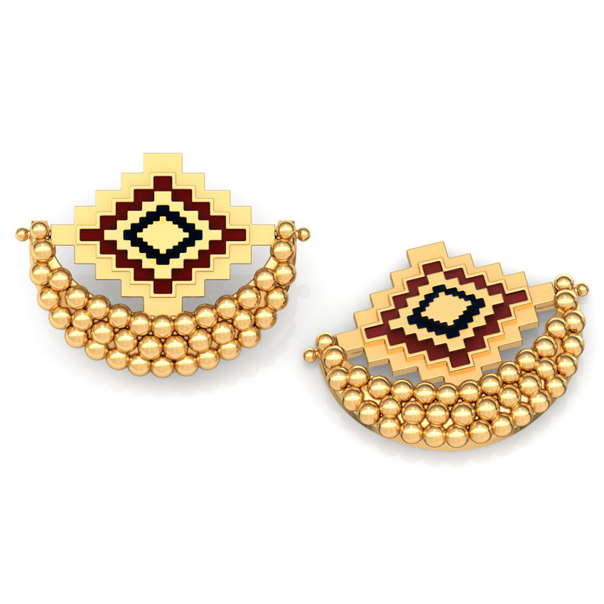 Crescent Gold Stud Earrings Crescent Gold Stud Earrings