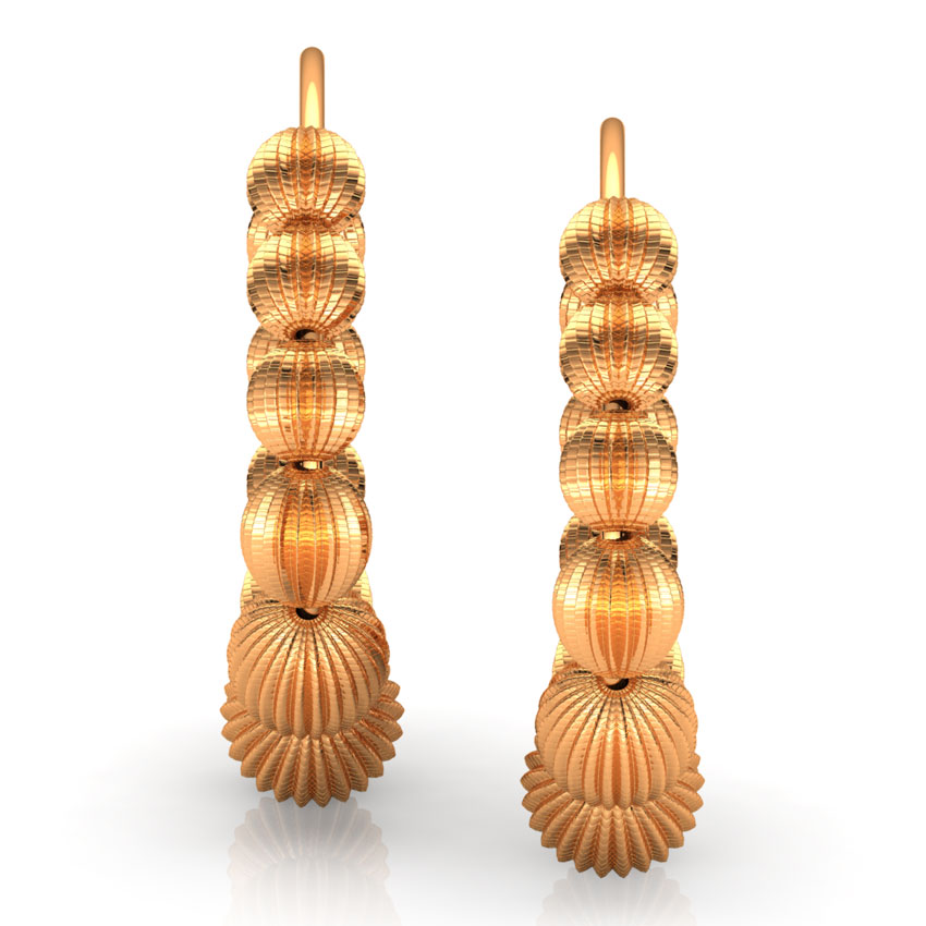 Rigged Gold Hoop Earrings