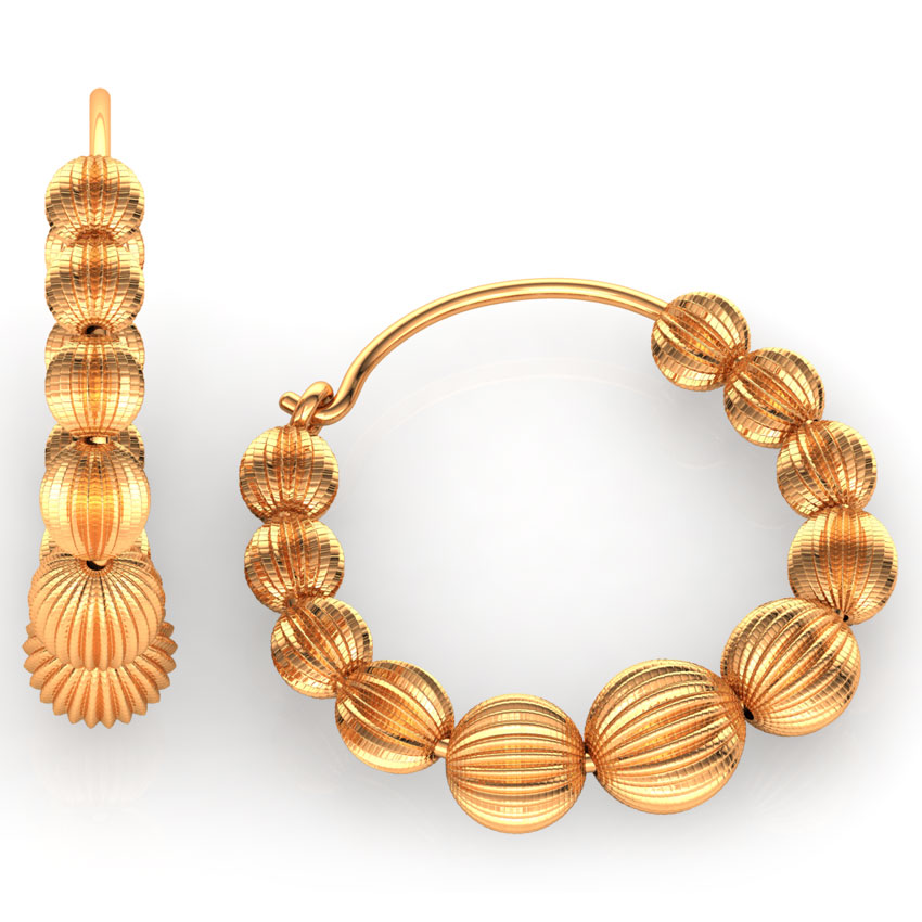 Rigged Gold Hoop Earrings