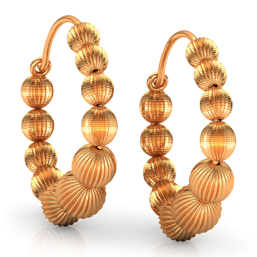 Rigged Gold Hoop Earrings