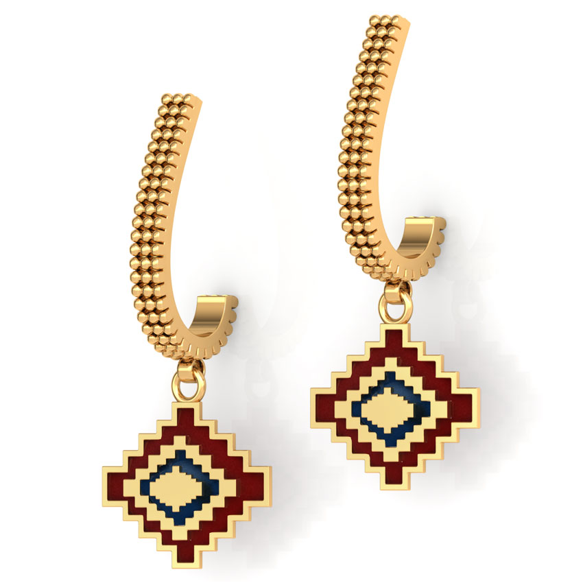 Granular Gold Hoop Earrings Granular Gold Hoop Earrings