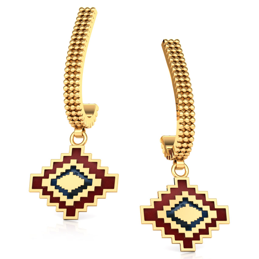 Granular Gold Hoop Earrings Granular Gold Hoop Earrings