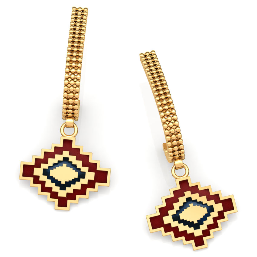 Granular Gold Hoop Earrings Granular Gold Hoop Earrings