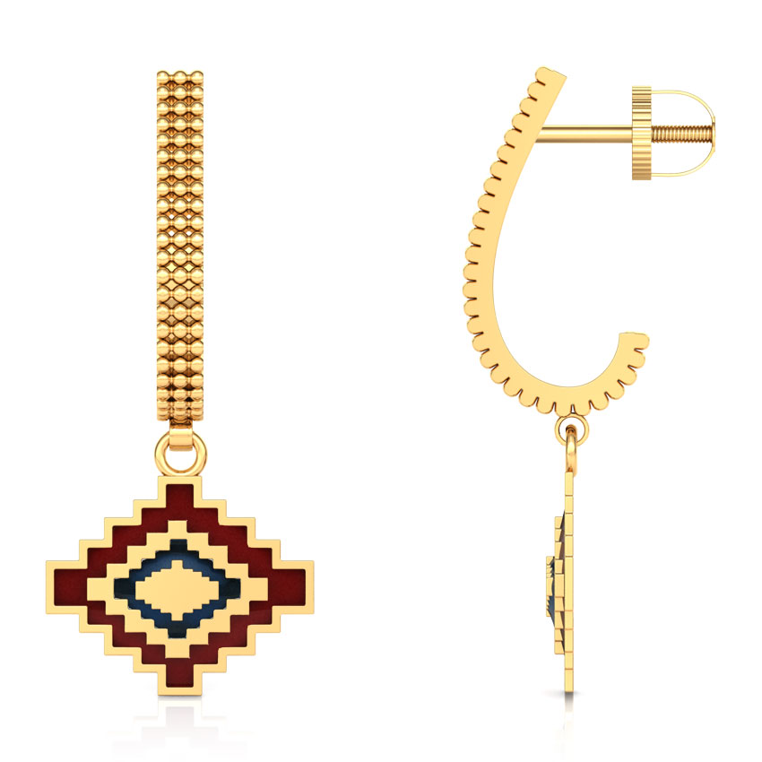 Granular Gold Hoop Earrings Granular Gold Hoop Earrings