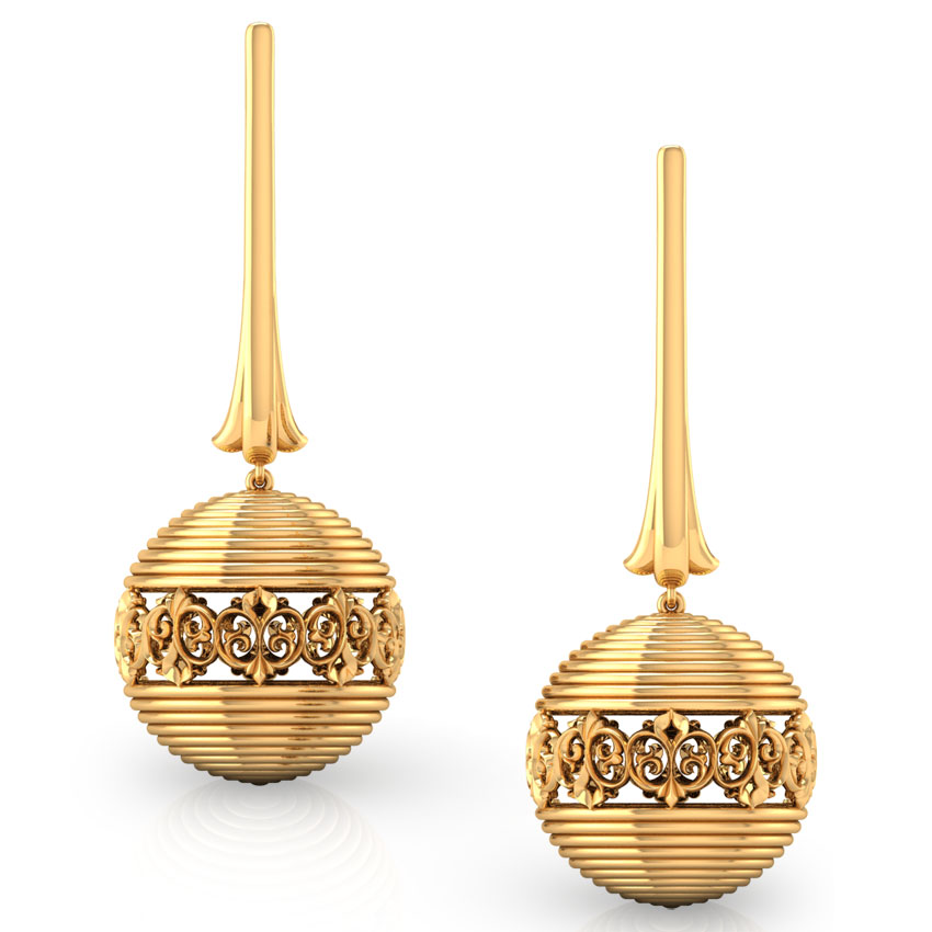 Spherical Gold Drop Earrings Spherical Gold Drop Earrings