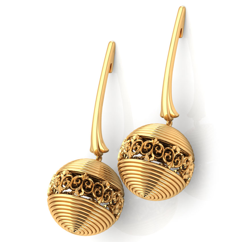 Spherical Gold Drop Earrings Spherical Gold Drop Earrings