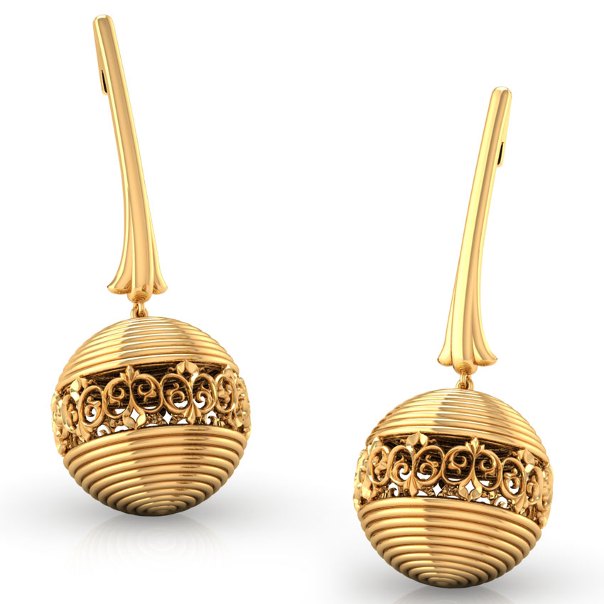 Spherical Gold Drop Earrings Spherical Gold Drop Earrings