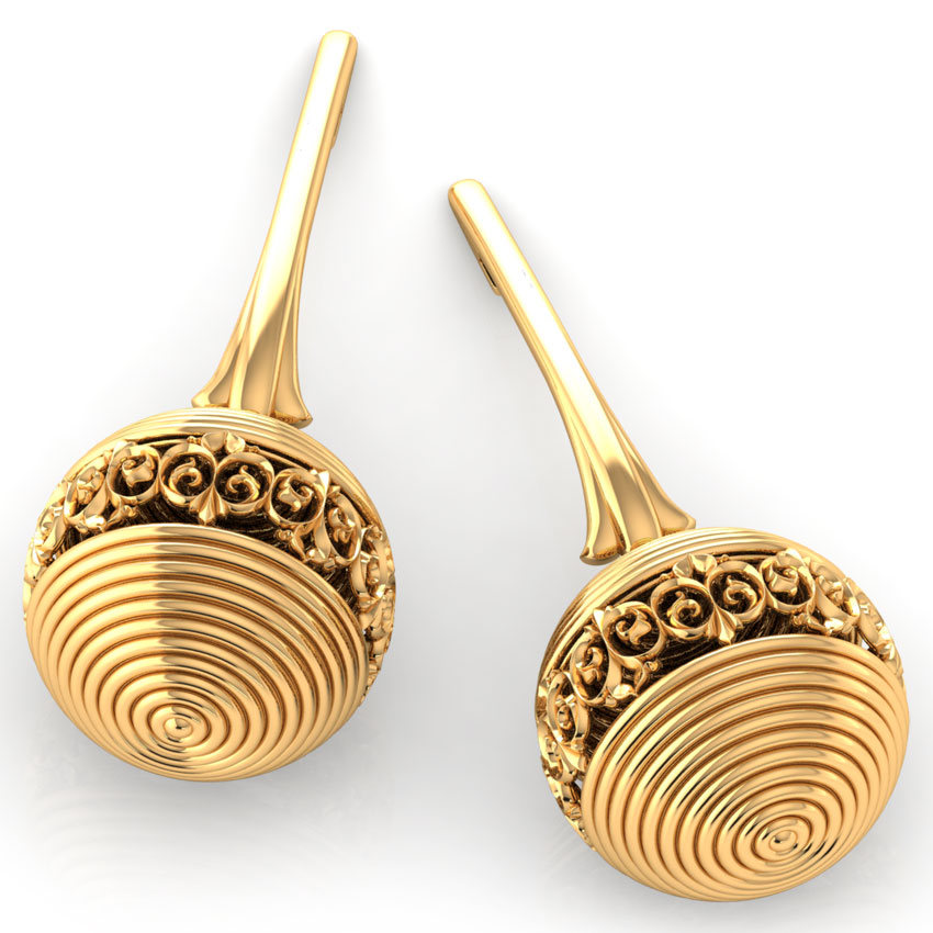 Spherical Gold Drop Earrings Spherical Gold Drop Earrings