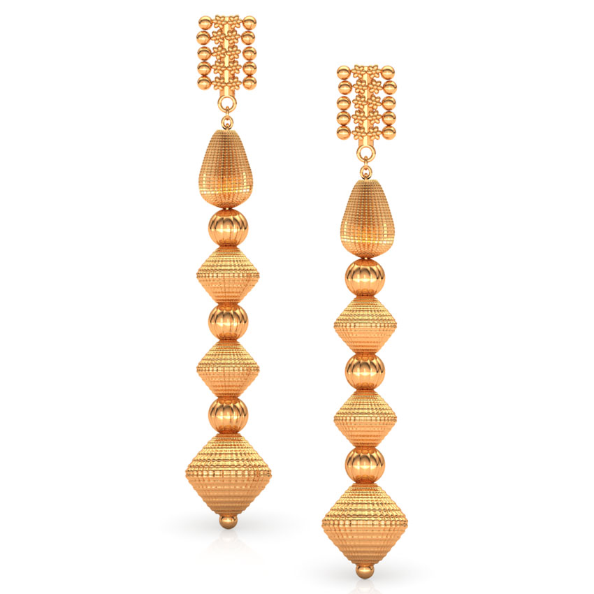 Loom Gold Drop Earrings