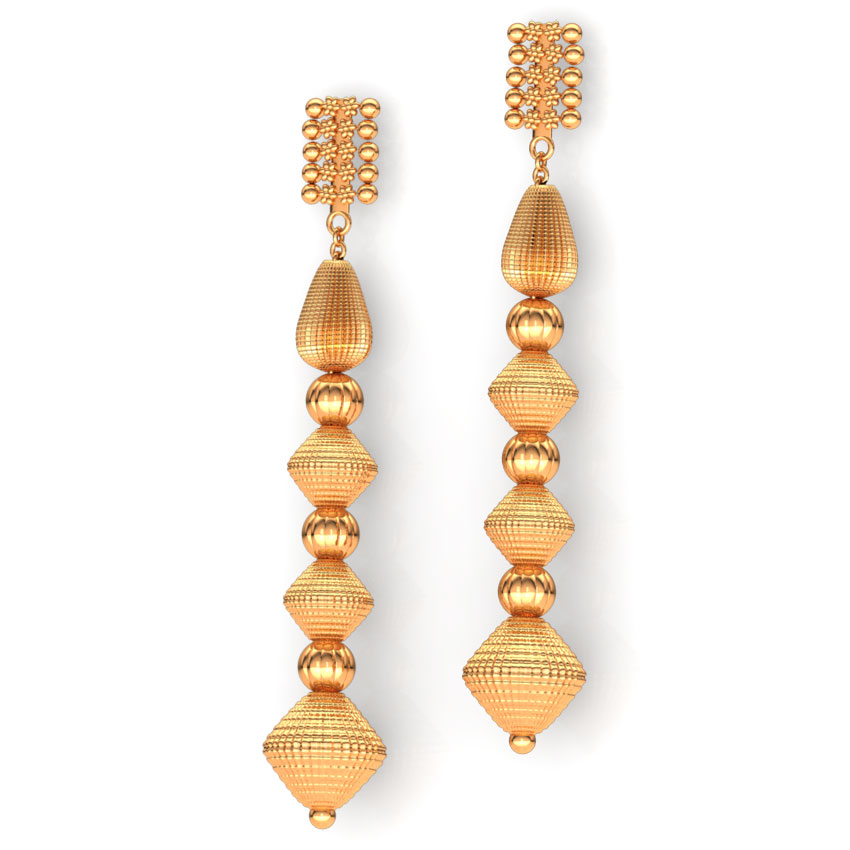 Loom Gold Drop Earrings