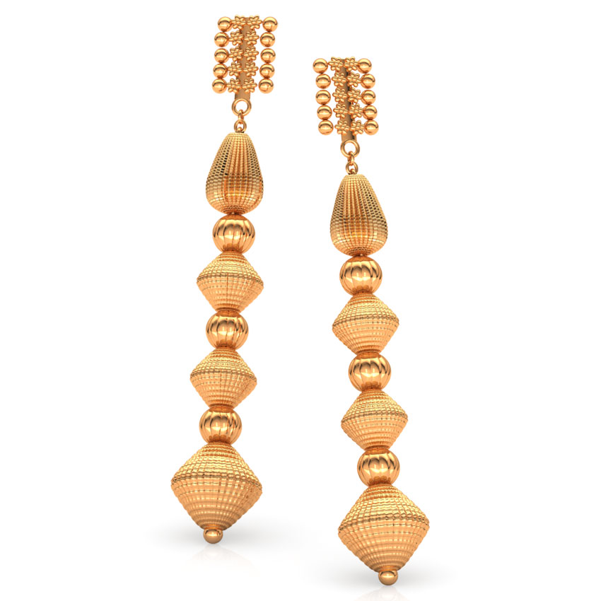 Loom Gold Drop Earrings