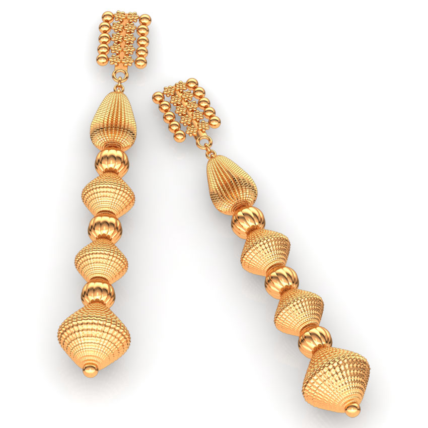 Loom Gold Drop Earrings
