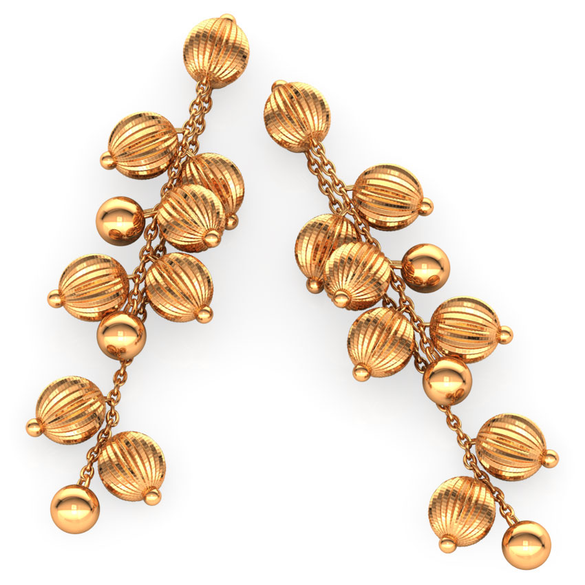 Bevy Beads Gold Drop Earrings