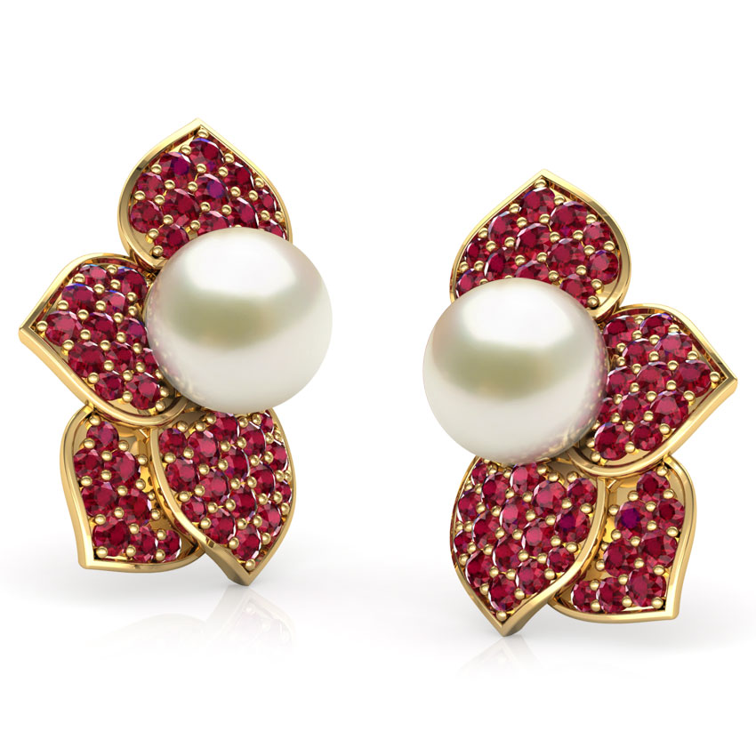 Bloom Pearl Stud Earrings