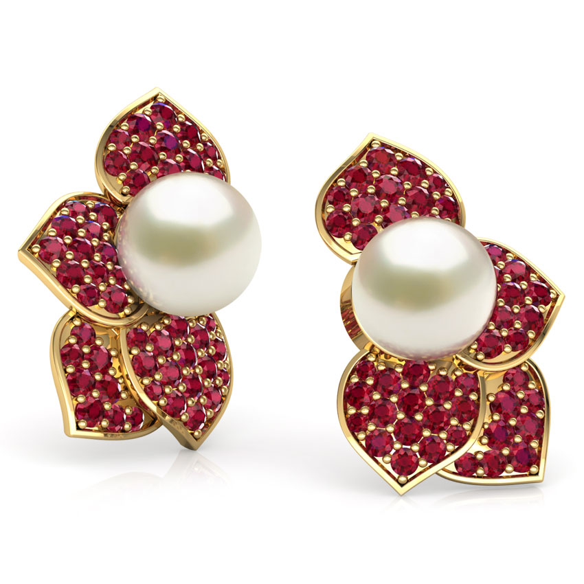 Bloom Pearl Stud Earrings