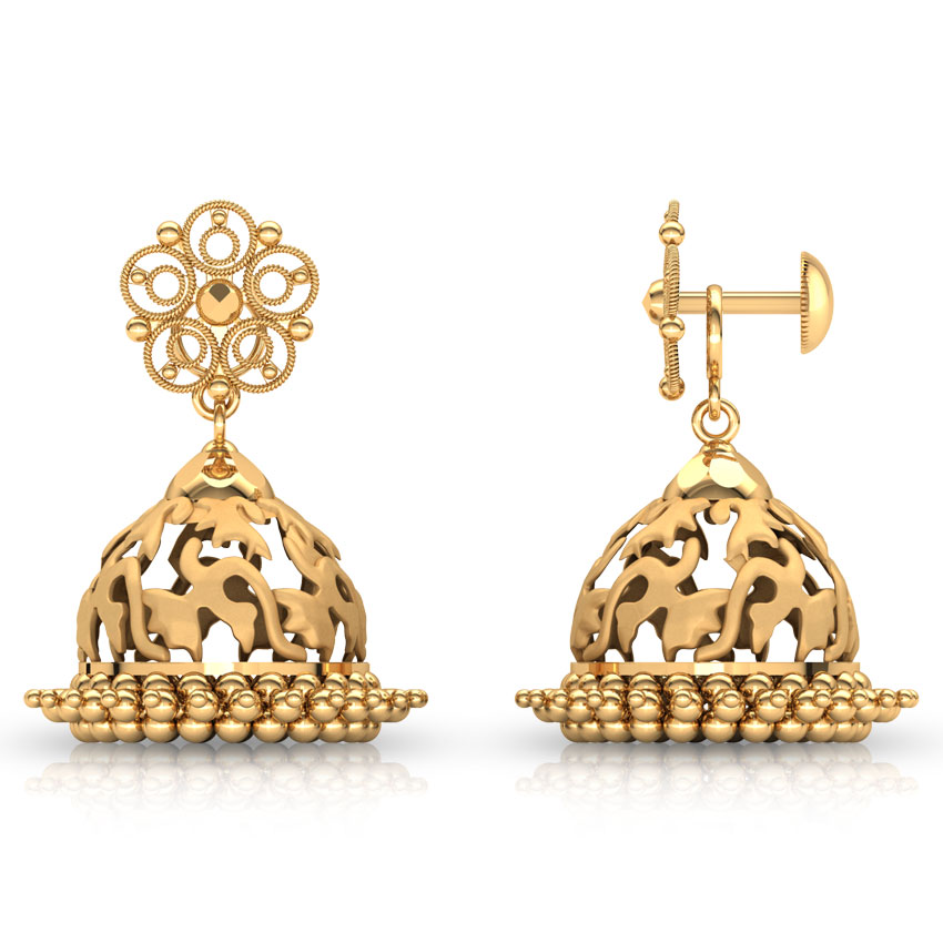 Filigree Gold Jhumkas