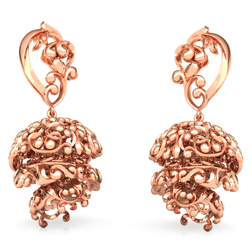 Three Tier Filigree Jhumkas
