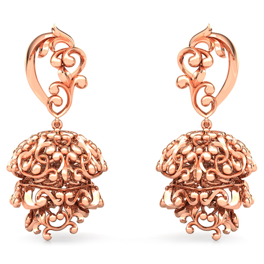 Three Tier Filigree Jhumkas
