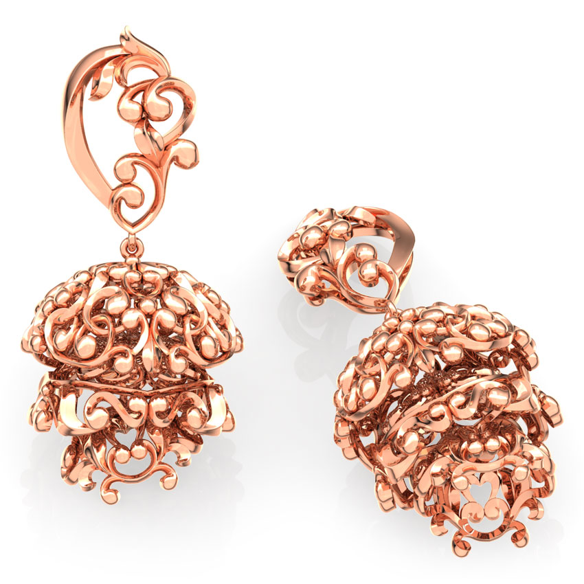 Three Tier Filigree Jhumkas