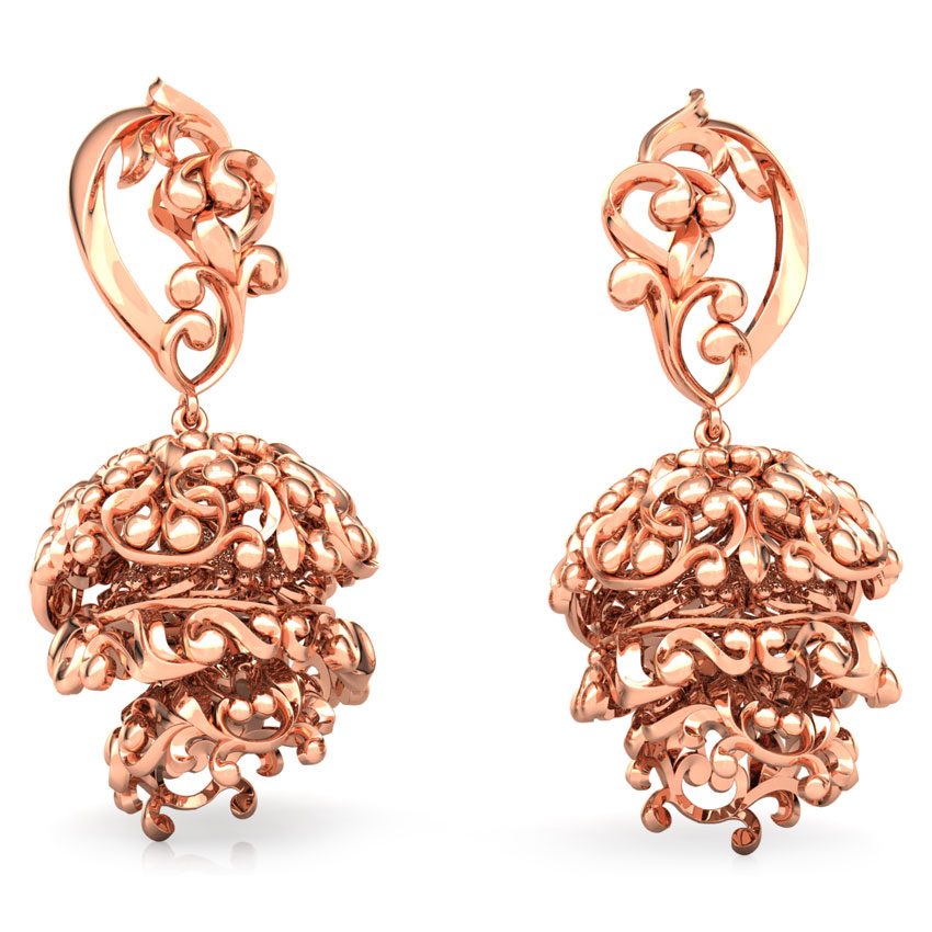 Three Tier Filigree Jhumkas