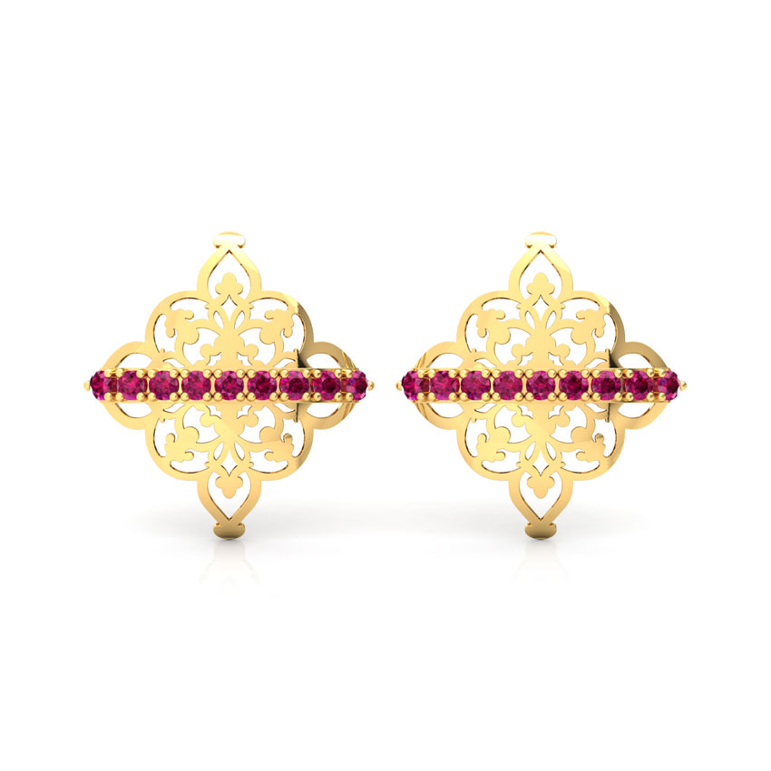 Sheesh Ornate Stud Earrings