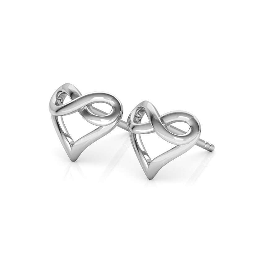 Infinity Love Gold Stud Earrings